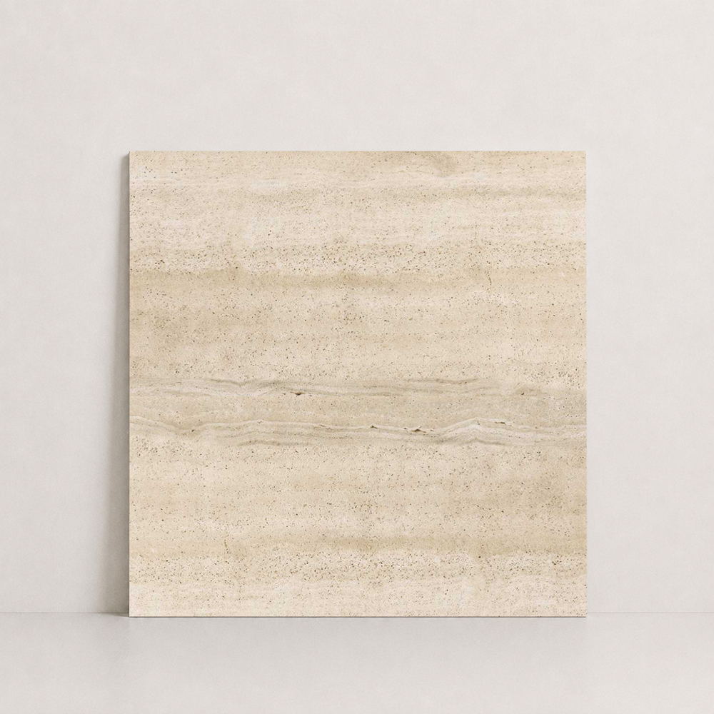 TILE BEIGE SANDBLASTED TRAVERTINE 36" x 36" x 3/4 VEIN CUT
