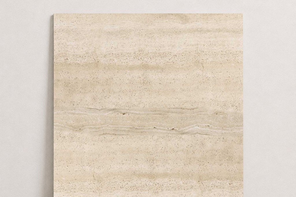 TILE BEIGE SANDBLASTED TRAVERTINE 36" x 36" x 3/4 VEIN CUT
