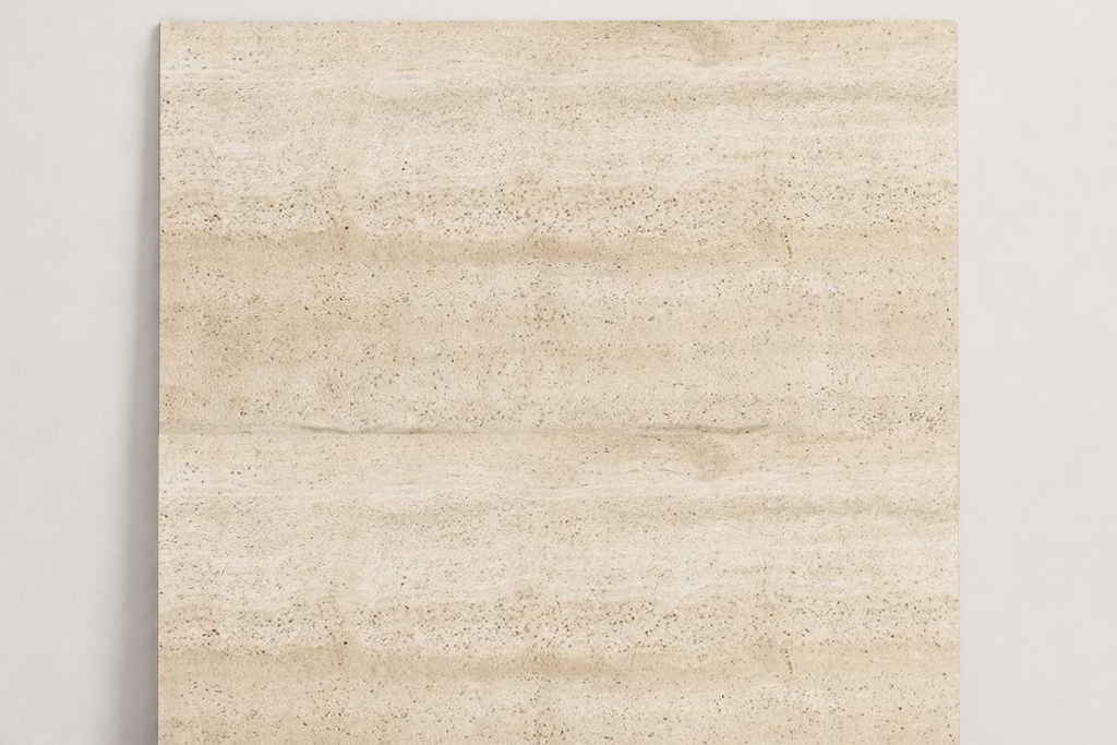 TILE BEIGE SANDBLASTED TRAVERTINE 48" x 48" x 3/4 VEIN CUT