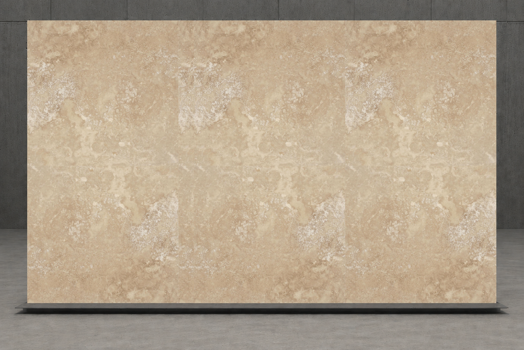 SLAB BEIGE HONED TRAVERTINE 71" x 100" x 3/4" CROSS CUT