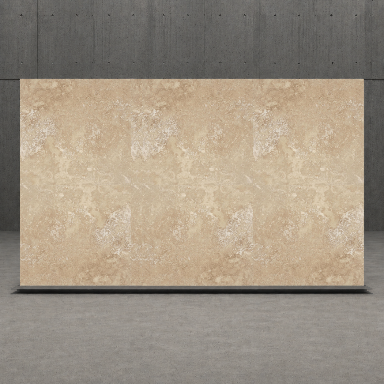 SLAB BEIGE HONED TRAVERTINE 71" x 100" x 3/4" CROSS CUT