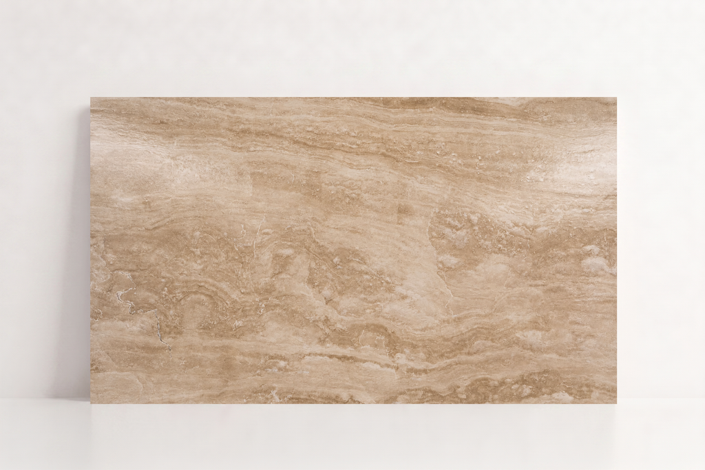 TILE SERPENTINE POLISHED TRAVERTINE 36" x 48" x 3/4 CROSS CUT