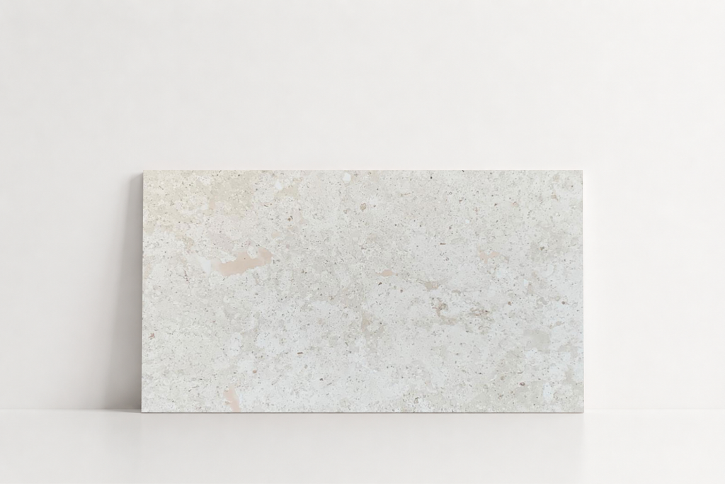 TILE IVORY HAMMERED TRAVERTINE 12" x 24" x 3/8 CROSS CUT