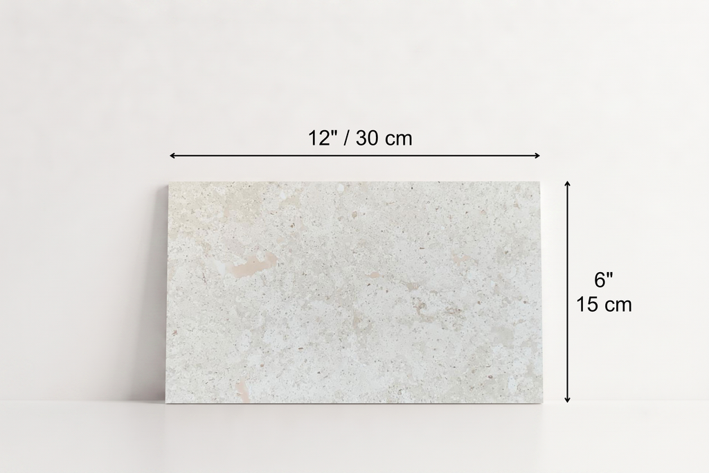 PAVERS IVORY HAMMERED TRAVERTINE 6" X 12" X 1 1/4" CROSS CUT