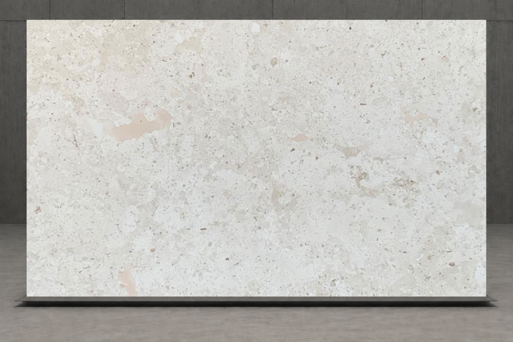 SLAB IVORY HAMMERED TRAVERTINE 71" x 100" x 3/4" CROSS CUT