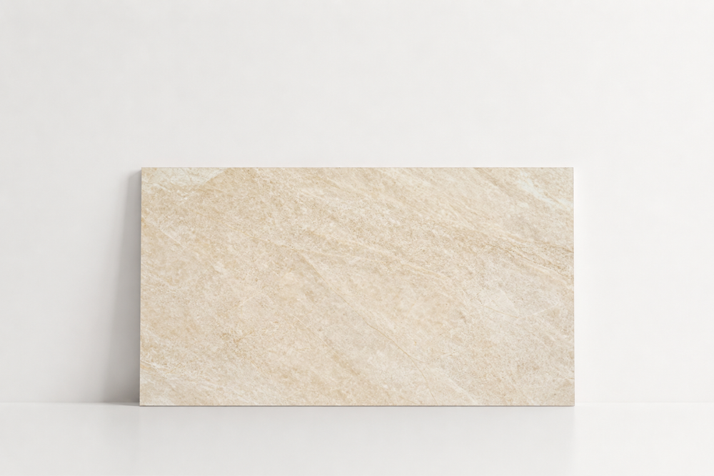 TILE IVORY HONED TRAVERTINE 12" x 24" x 3/8 CROSS CUT