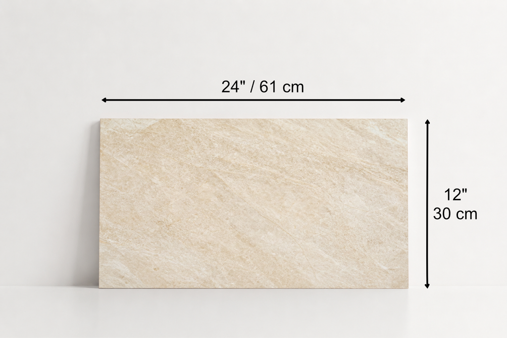 PAVER IVORY HONED TRAVERTINE 12" X 24" X 1 1/4" CROSS CUT