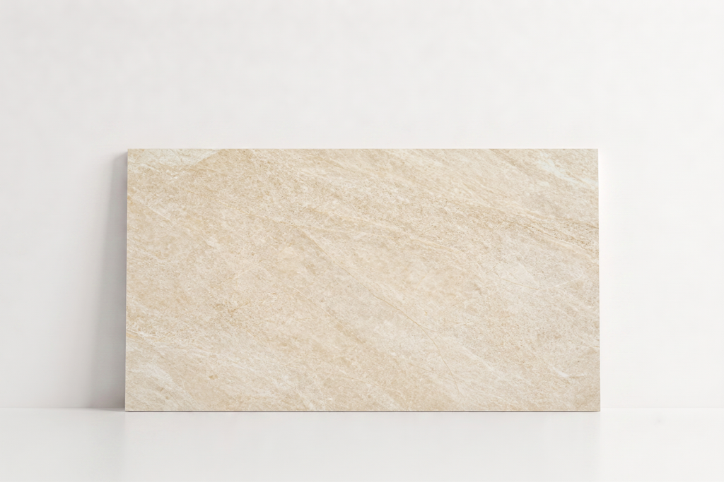 TILE IVORY HONED TRAVERTINE 18" X 36" X 3/4" CROSS CUT