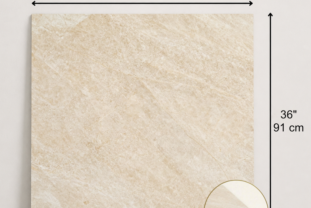 TILE IVORY HONED TRAVERTINE 36" x 36" x 3/4 CROSS CUT