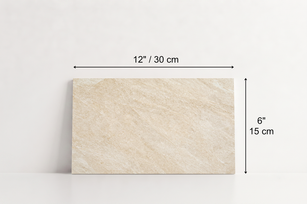 PAVERS IVORY HONED TRAVERTINE 6" X 12" X 1 1/4" CROSS CUT