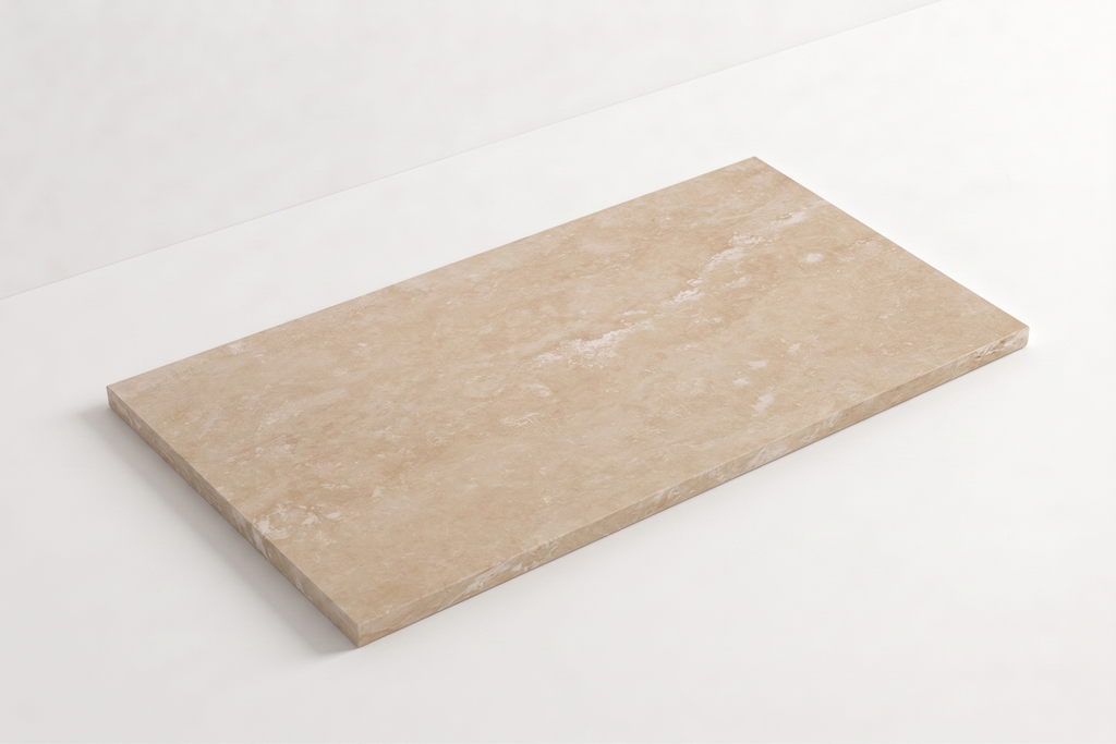 PAVERS IVORY LEATHER TRAVERTINE 12" X 24" X 1 1/4" CROSS CUT