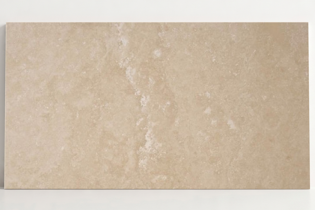 TILE IVORY LEATHER TRAVERTINE 18" X 36" X 3/4" CROSS CUT
