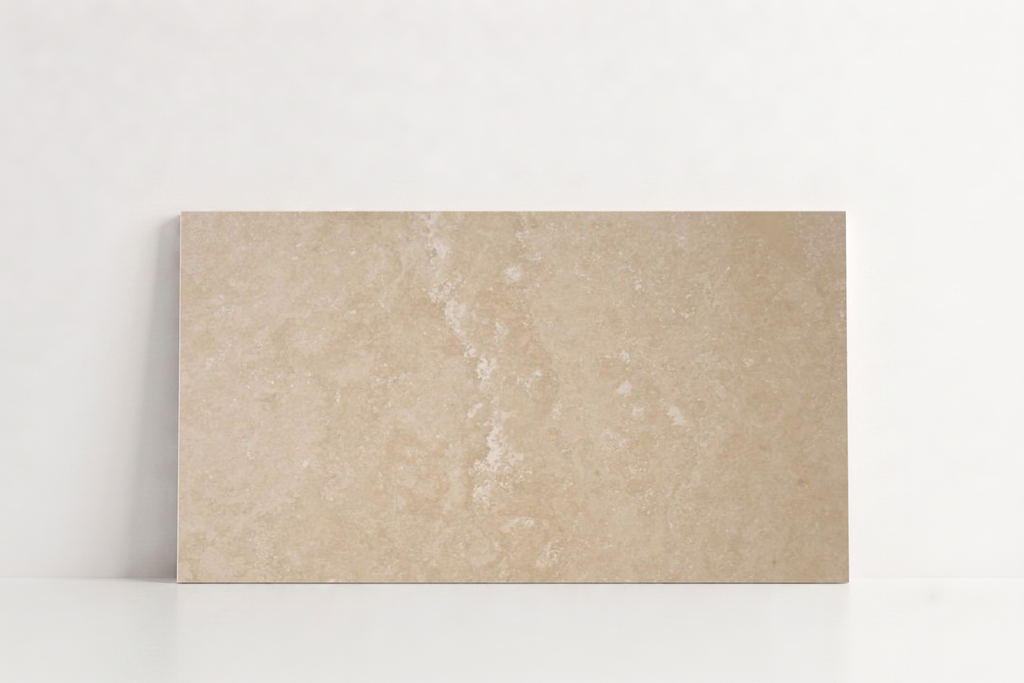 TILE IVORY LEATHER TRAVERTINE 24" x 48" x 3/4 CROSS CUT