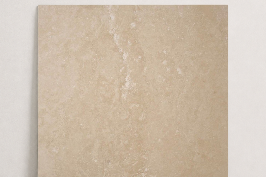 TILE IVORY LEATHER TRAVERTINE 48" x 48" 3/4" CROSS CUT