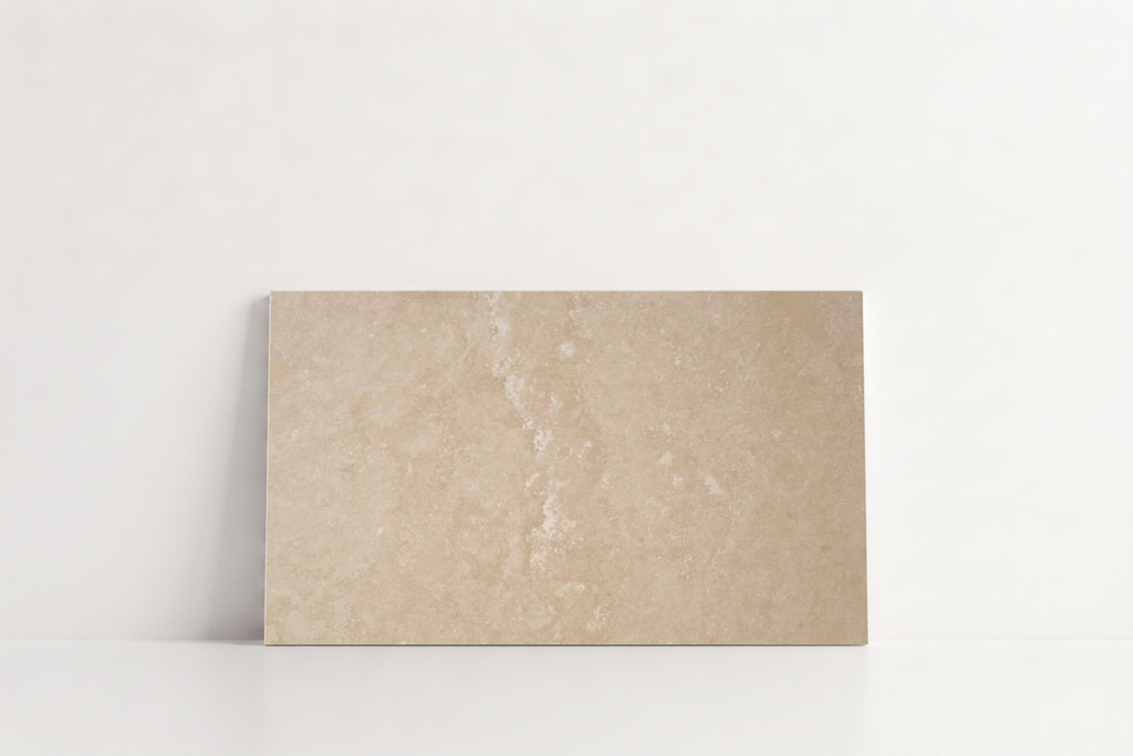 PAVERS IVORY LEATHER TRAVERTINE 6" X 12" X 1 1/4" CROSS CUT
