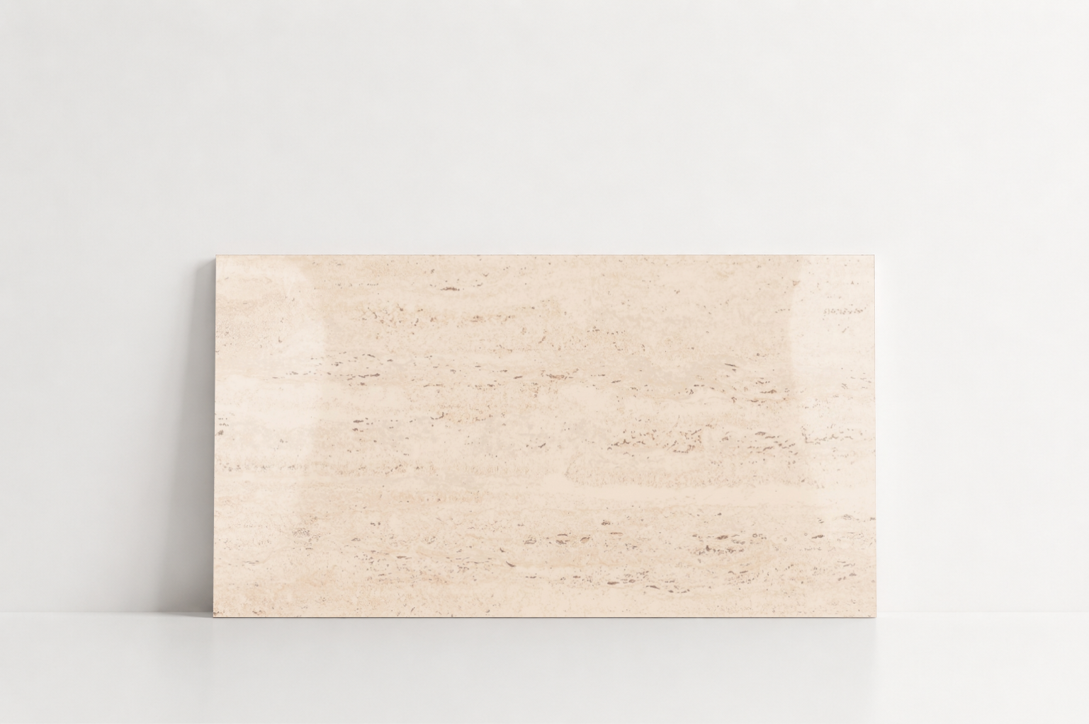 TILE IVORY POLISHED TRAVERTINE 12" x 24" x 3/4 CROSS CUT