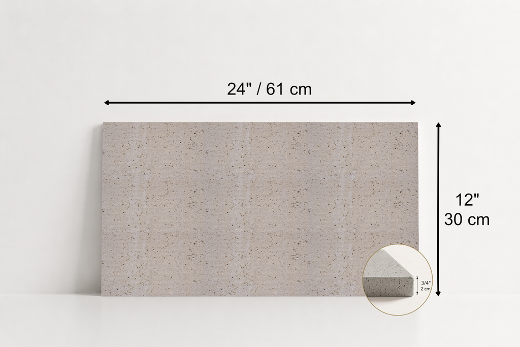 TILE IVORY SANDBLASTED TRAVERTINE 12" x 24" x 3/4 CROSS CUT