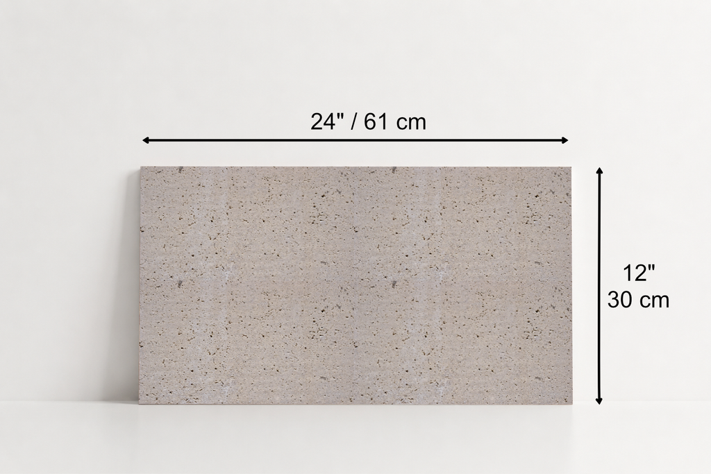 PAVER IVORY SANDBLASTED TRAVERTINE 12" X 24" X 1 1/4" CROSS CUT