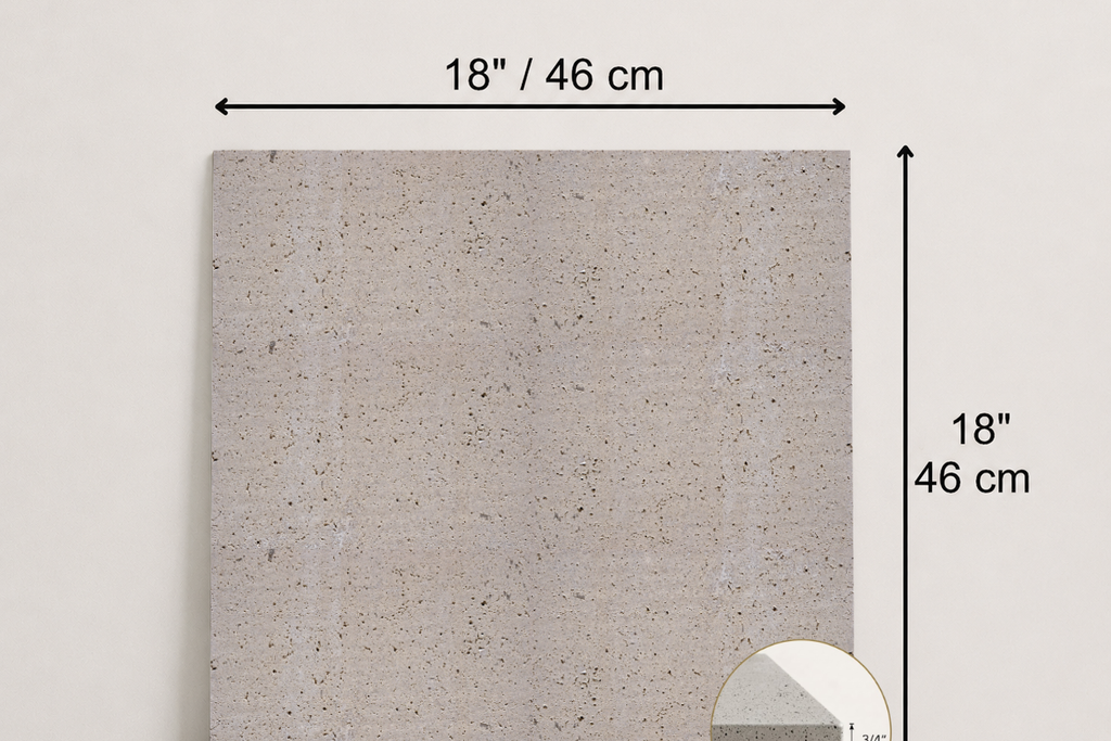 TILE IVORY SANDBLASTED TRAVERTINE 18" x 18" x 3/4 CROSS CUT