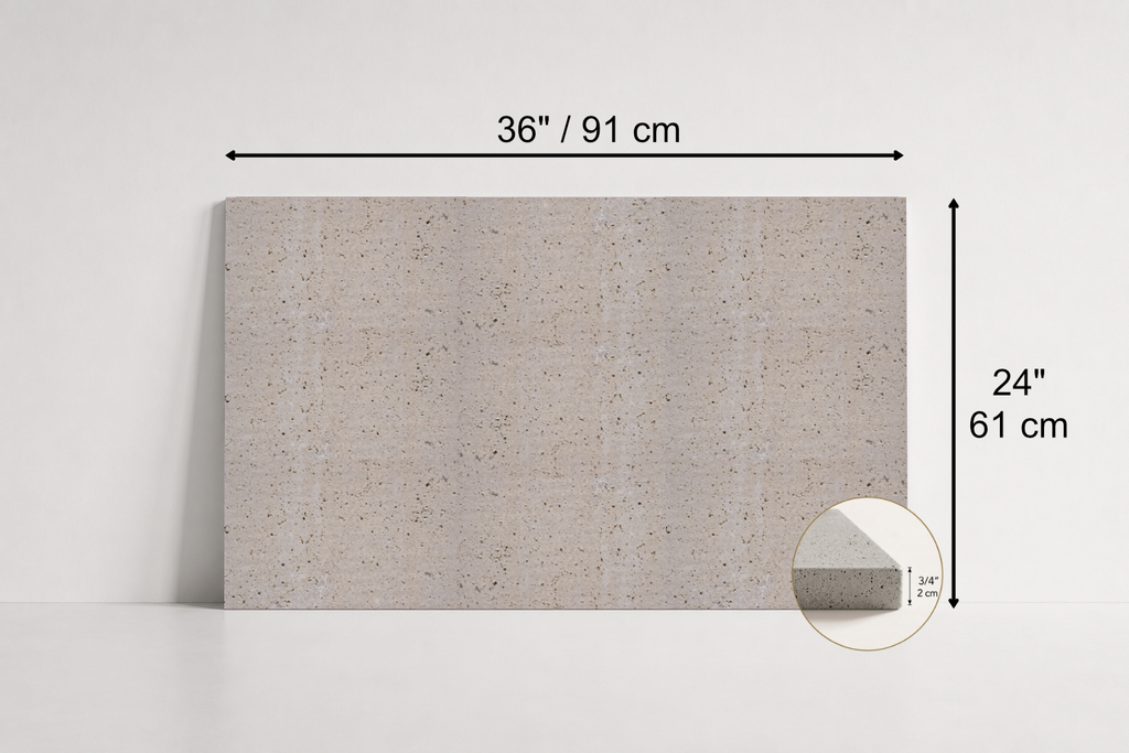 TILE IVORY SANDBLASTED TRAVERTINE 24" x 36" x 3/4 CROSS CUT