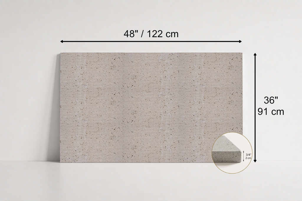 TILE IVORY SANDBLASTED TRAVERTINE 36" x 48" x 3/4 CROSS CUT