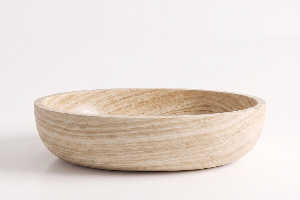 Small Stone Basin Travertine Beige