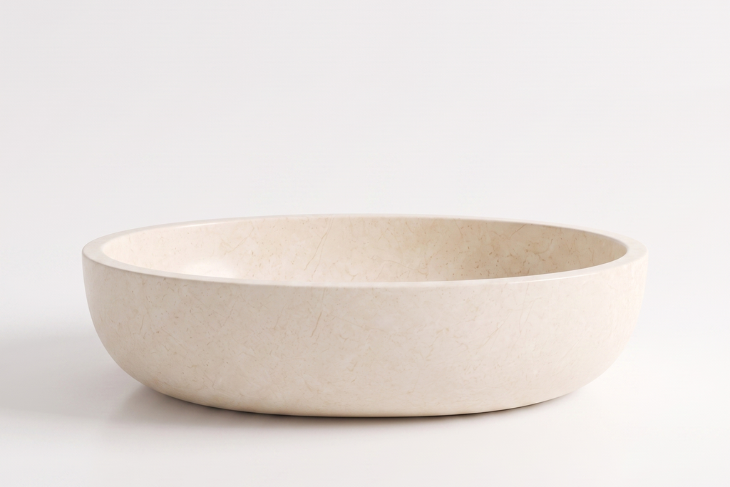 Small Stone Basin Travertine Ivory