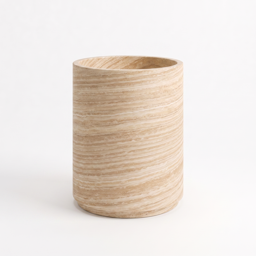 Half Pedestal Sink Travertine Beige
