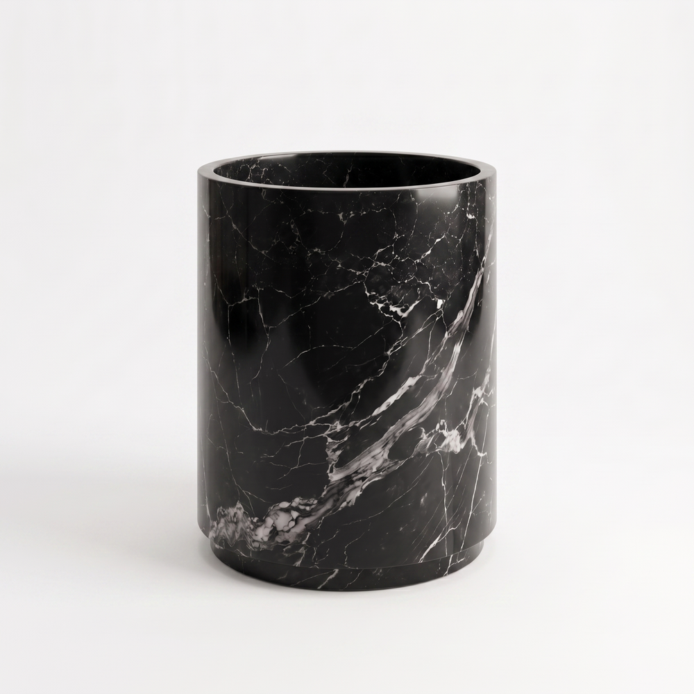 Half Pedestal Sink Black Marble