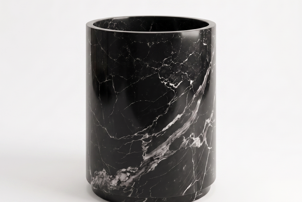 Half Pedestal Sink Black Marble