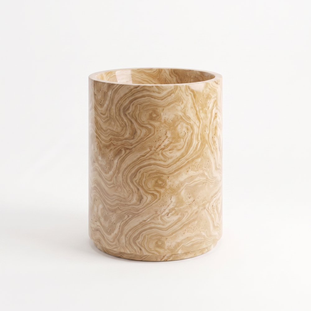 Half Pedestal Sink Travertine serpntine