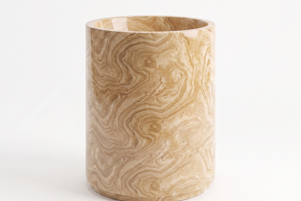 Half Pedestal Sink Travertine serpntine