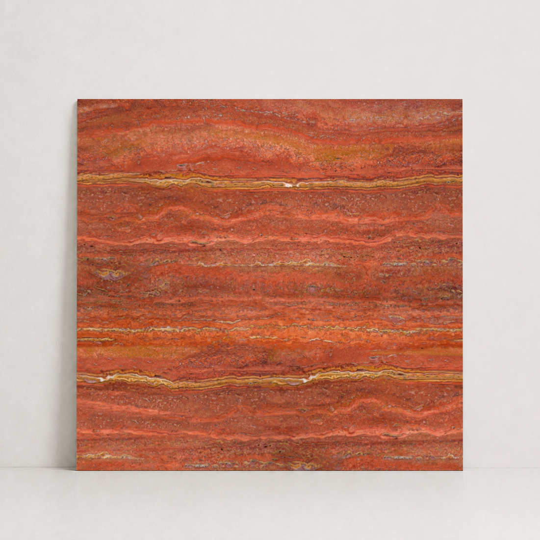TILE RED HAMMERED TRAVERTINE 36" x 36" x 3/4 VEIN CUT