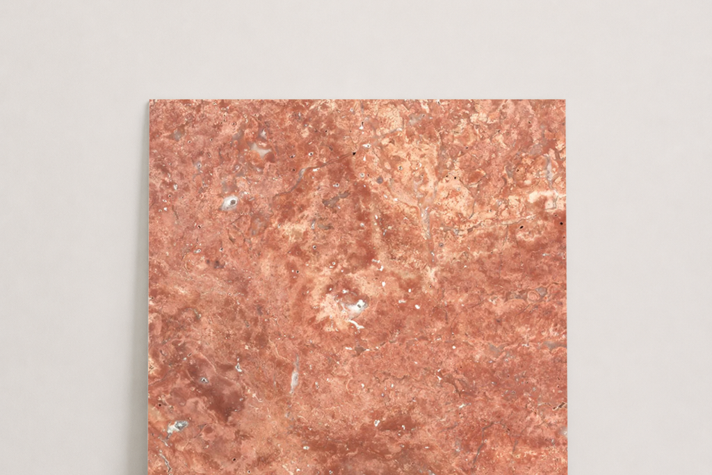 TILE RED HAMMERED TRAVERTINE 18" x 18" x 3/4 CROSS CUT