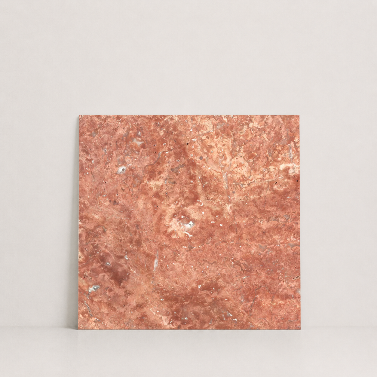 TILE RED HAMMERED TRAVERTINE 18" x 18" x 3/8" CROSS CUT
