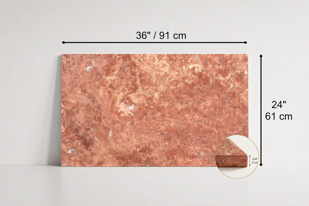 TILE RED HAMMERED TRAVERTINE 24" x 36" x 3/4 CROSS CUT