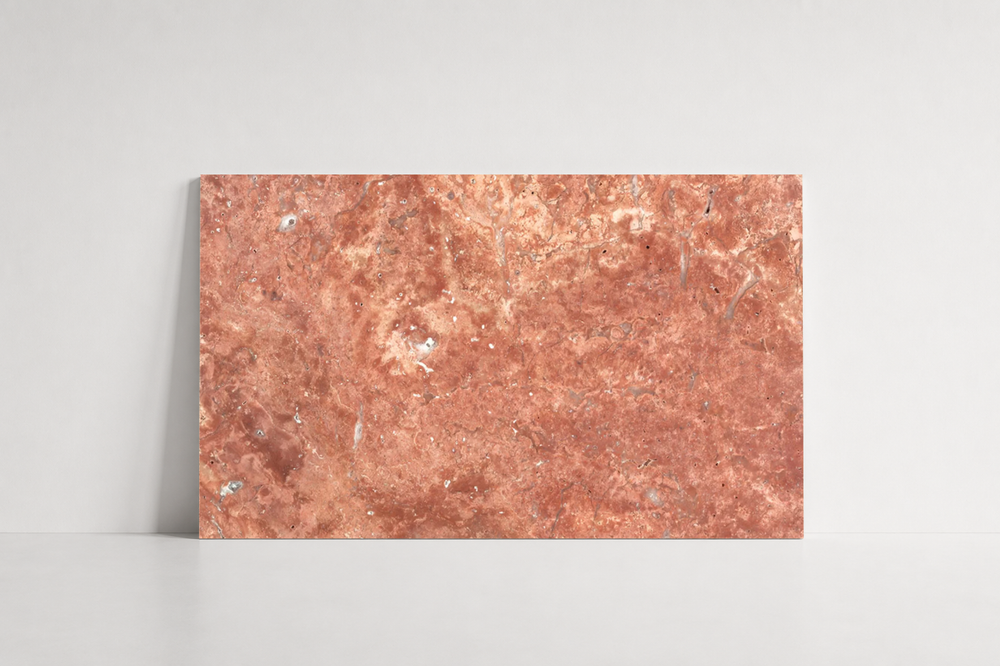TILE RED HAMMERED TRAVERTINE 24" x 36" x 3/4 CROSS CUT