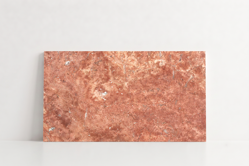 TILE RED HAMMERED TRAVERTINE 24" x 48" x 3/4 CROSS CUT
