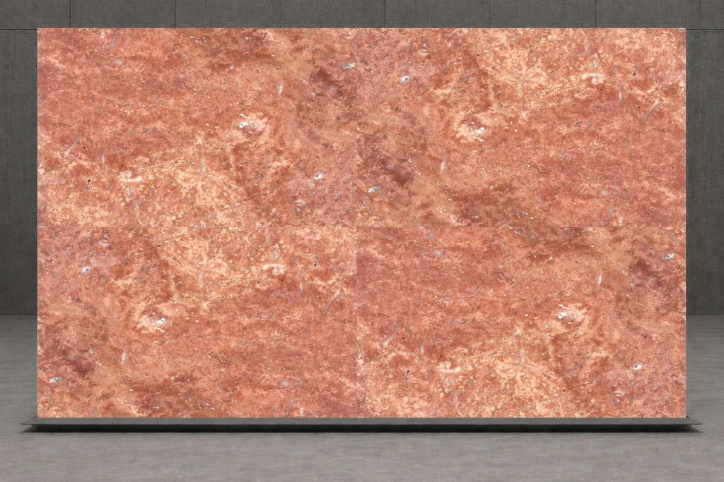 SLAB RED HAMMERED TRAVERTINE 71" x 100" x 3/4" CROSS CUT