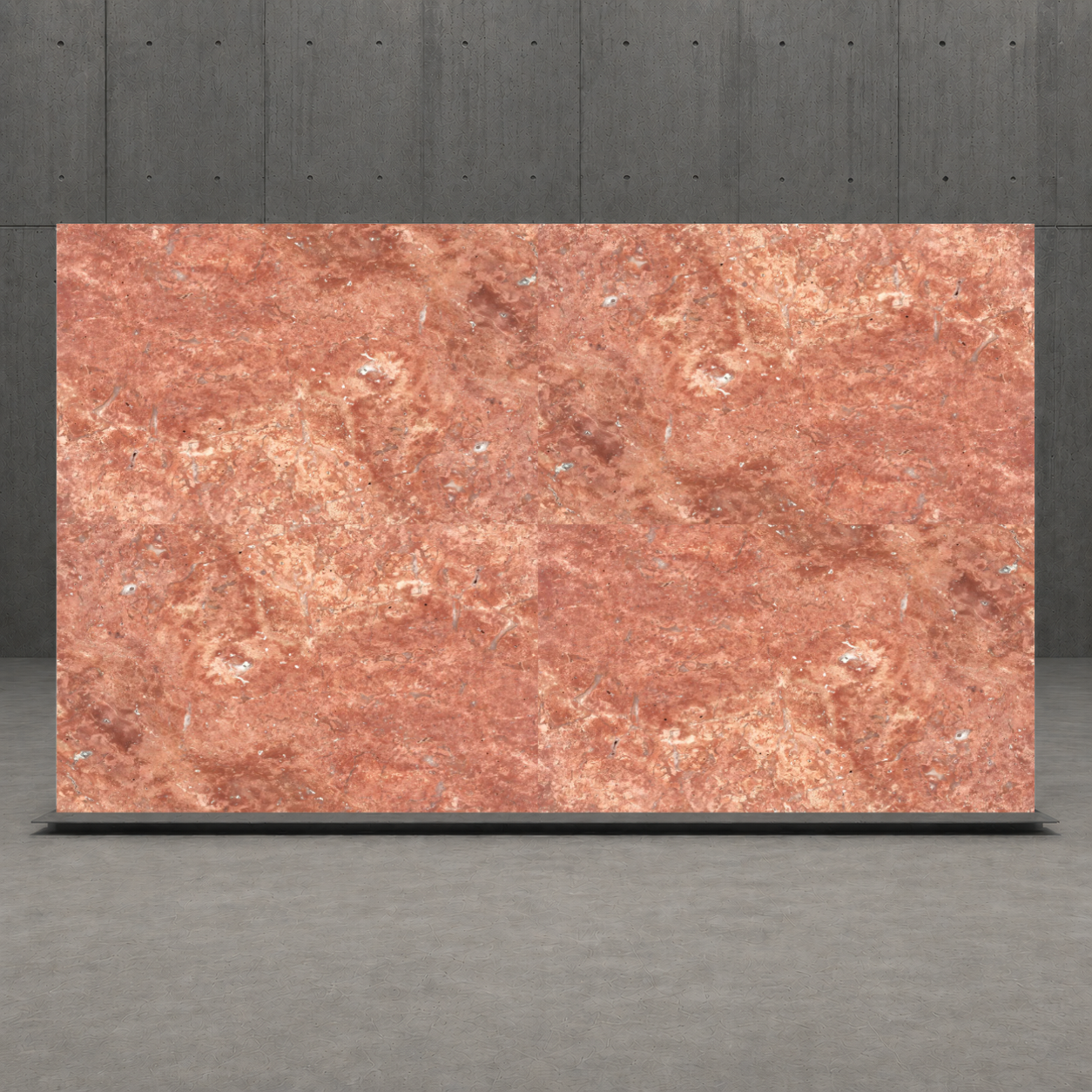 SLAB RED HAMMERED TRAVERTINE 71" x 100" x 3/4" CROSS CUT