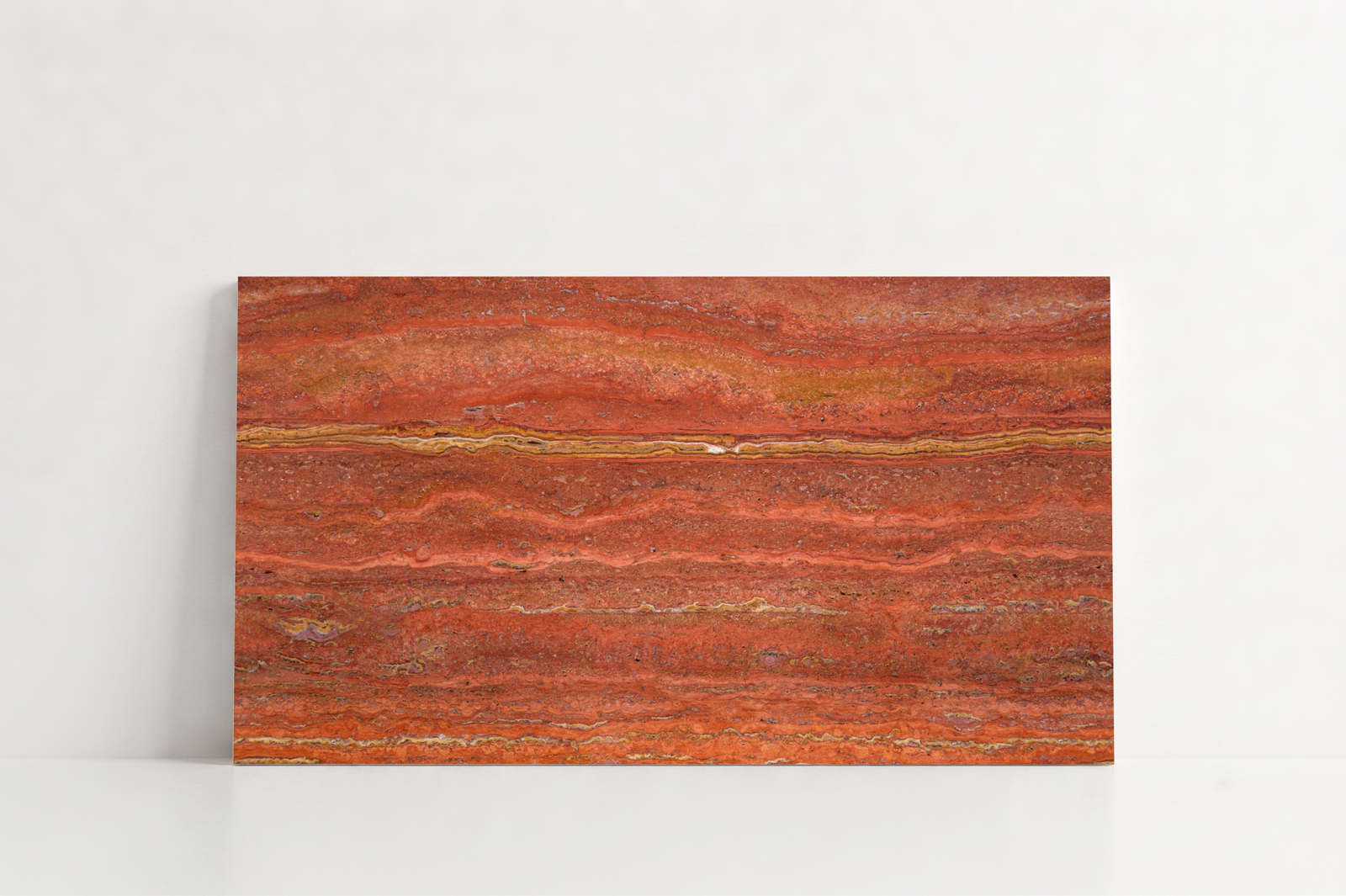 TILE RED HAMMERED TRAVERTINE 18" x 36" x 3/4 VEIN CUT