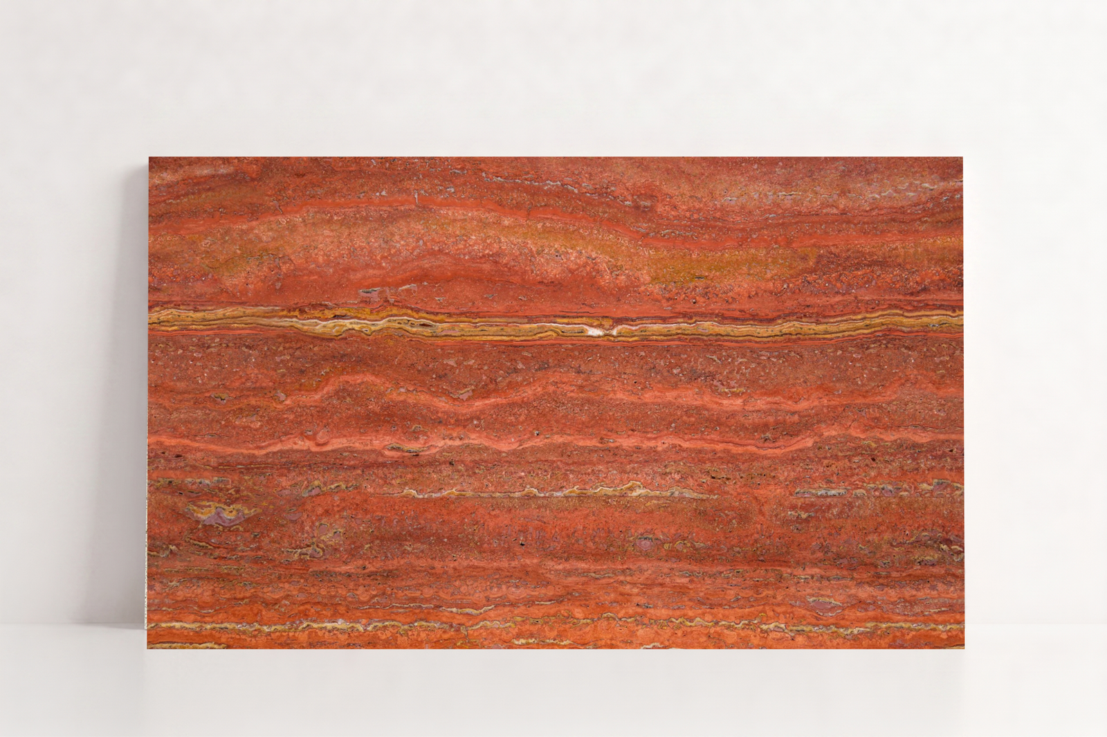 TILE RED HAMMERED TRAVERTINE 36" x 48" x 3/4 VEIN CUT