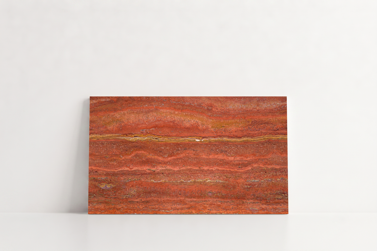 PAVER RED HAMMERED TRAVERTINE 6" X 12" X 1 1/4" VEIN CUT