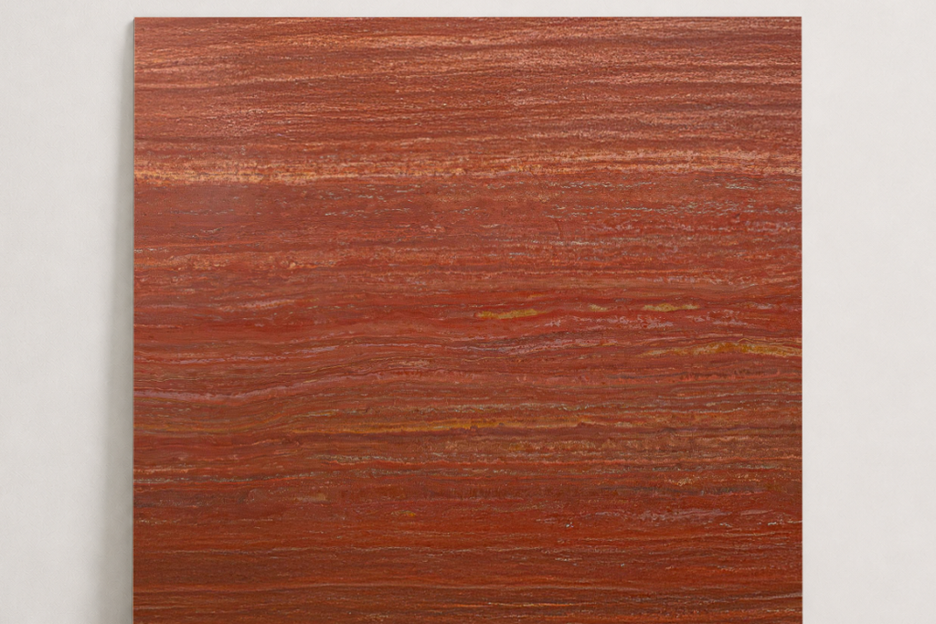 TILE RED HONED TRAVERTINE 36" x 36" x 3/4 VEIN CUT