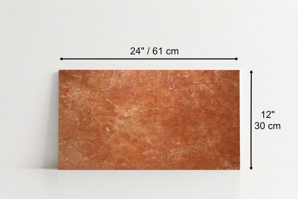 PAVER RED HONED TRAVERTINE 12" X 24" X 1 1/4" CROSS CUT