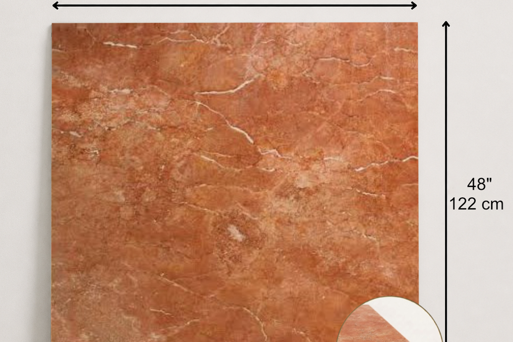 TILE RED HONED TRAVERTINE 48" x 48" x 3/4 CROSS CUT