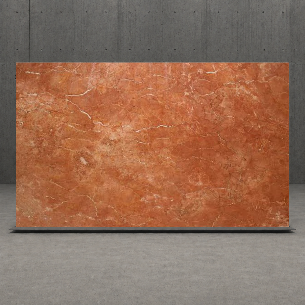 SLAB RED HONED TRAVERTINE 71" x 100" x 3/4" CROSS CUT