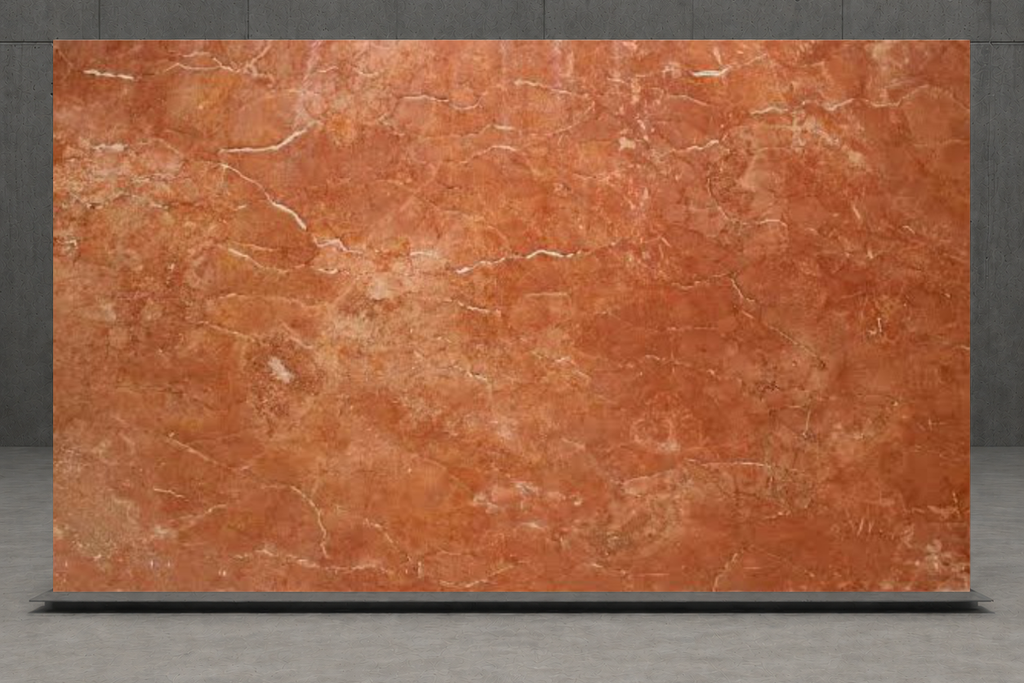 SLAB RED HONED TRAVERTINE 71" x 100" x 3/4" CROSS CUT