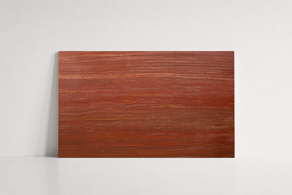 TILE RED HONED TRAVERTINE 24" x 36" x 3/4 VEIN CUT