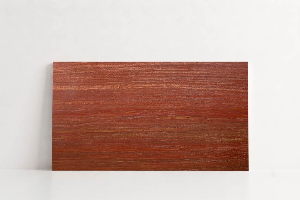 TILE RED HONED TRAVERTINE 24" x 48" x 3/4 VEIN CUT